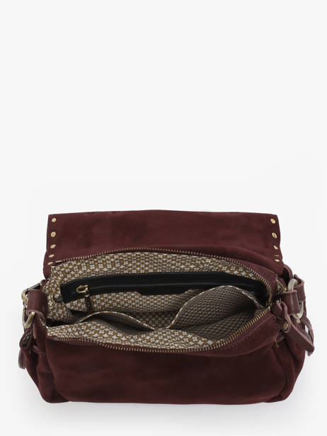 Cross Body Tas Vintage Leder Mila louise Violet vintage 3861VC ander zicht 2